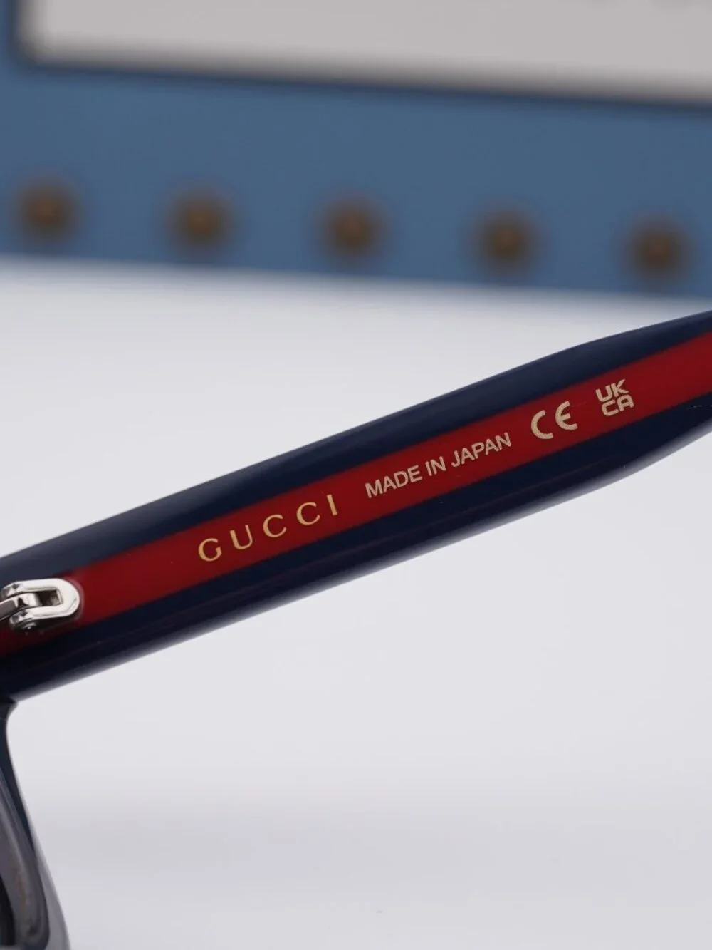 Gucci GG1991S 004 Square Sunglasses - Shiny Transparent Dark Grey/Blue